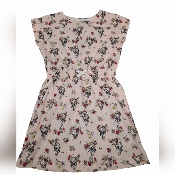 Gap Disney Bambi Cap Sleeve Peach Dress Size Medium Girls - Picture 2 of 9